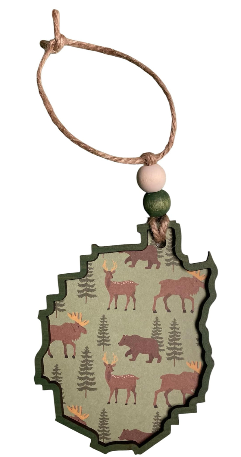 Adirondack Park Shaped Christmas Ornament