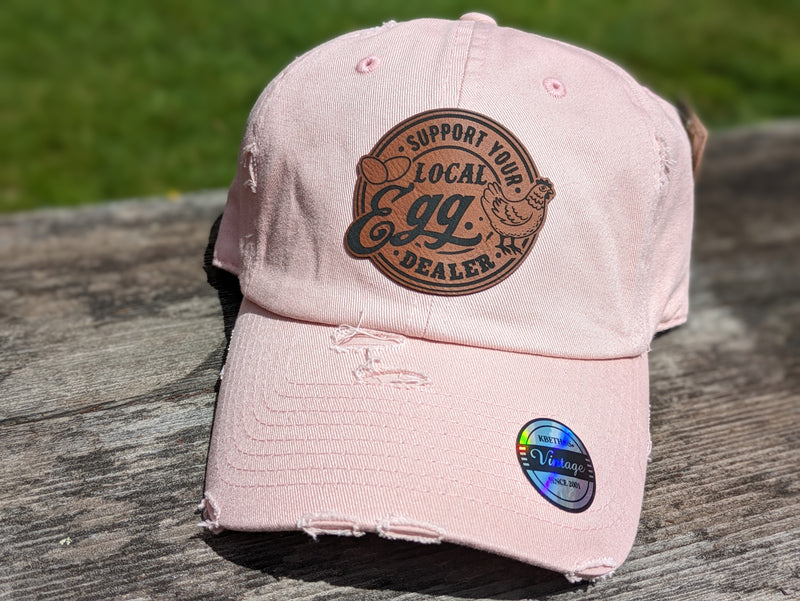 Support Your Local Egg Dealer Distressed Patch Hat