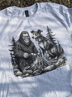 Bigfoot & Dog Campfire T-Shirt