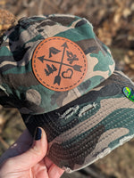 Camping Distressed Patch Hat