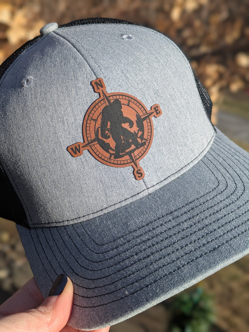 Bigfoot Compass Trucker Patch Hat