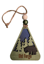 Adirondack Inspired Triangle Shaped Christmas Ornaments