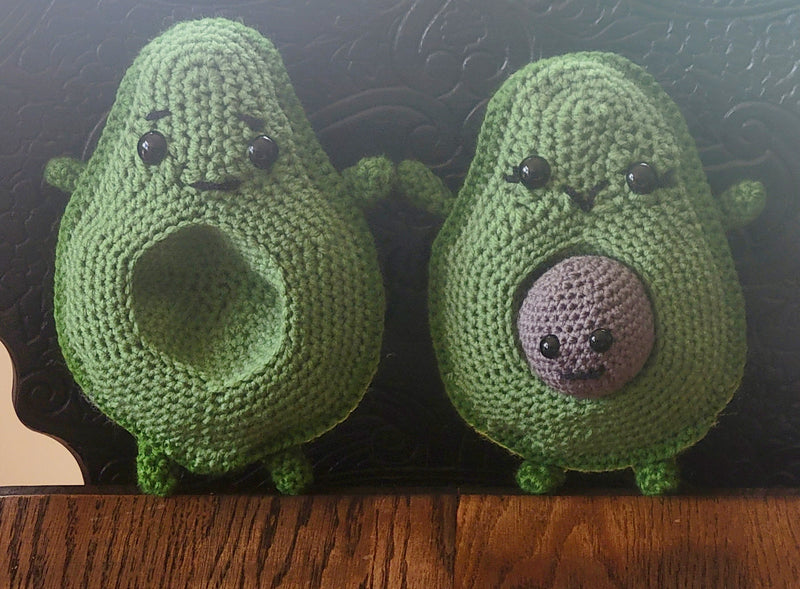 Crocheted Avocado Family