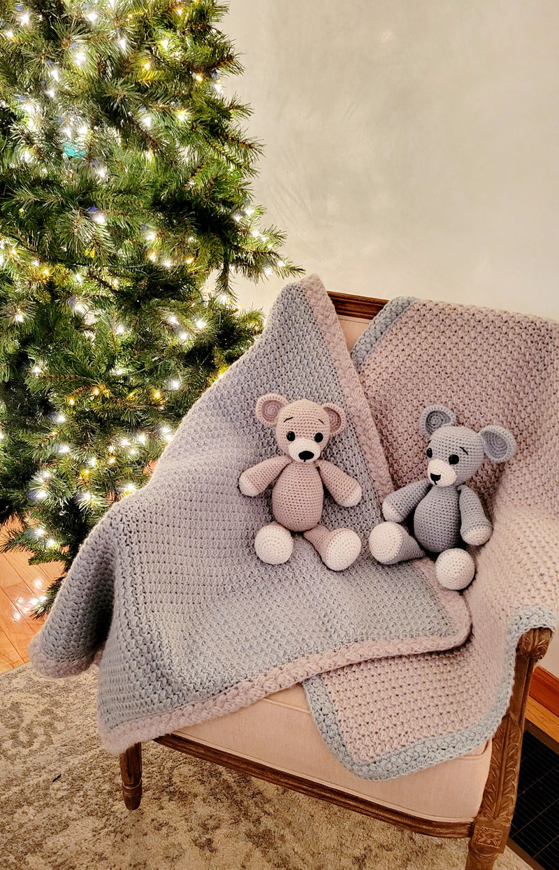 Crocheted Baby Bears w/Optional Matching Blanket