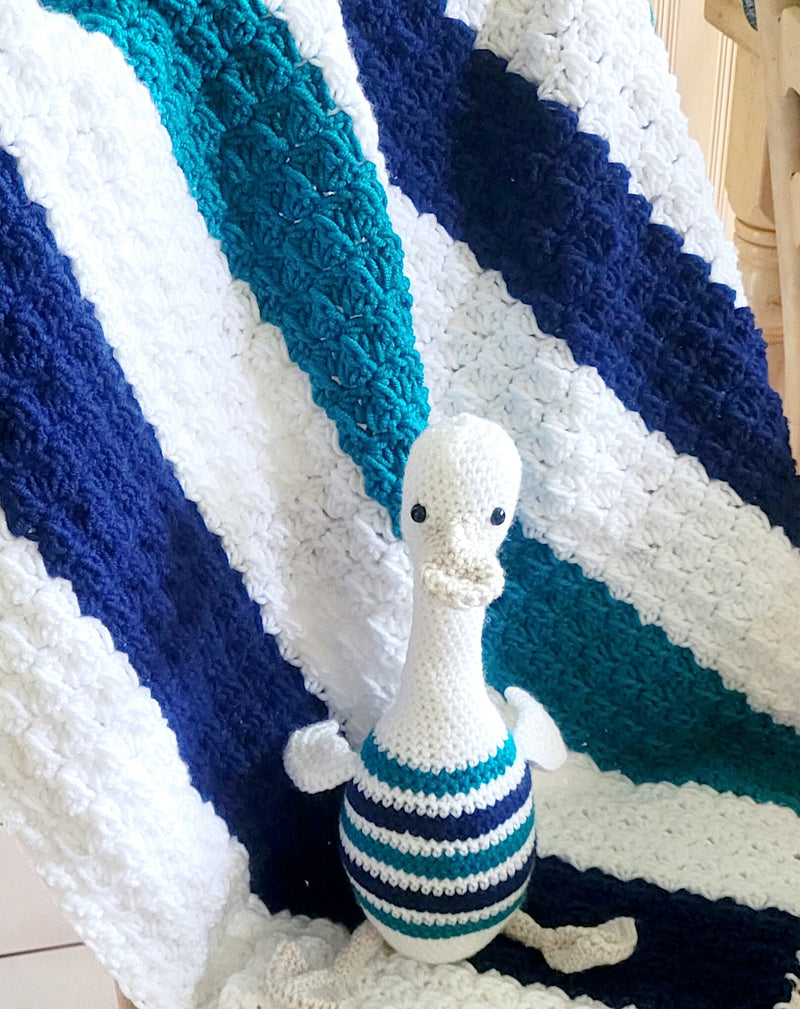 Crocheted Goose w/Optional Matching Blanket