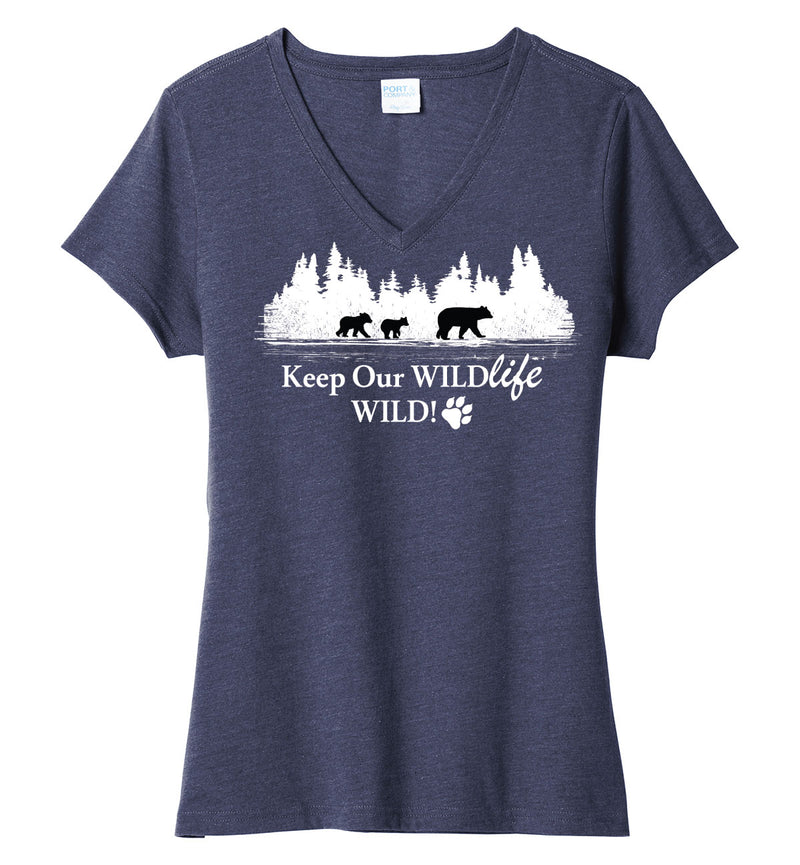 Keep Our Wildlife Wild V-Neck (w)