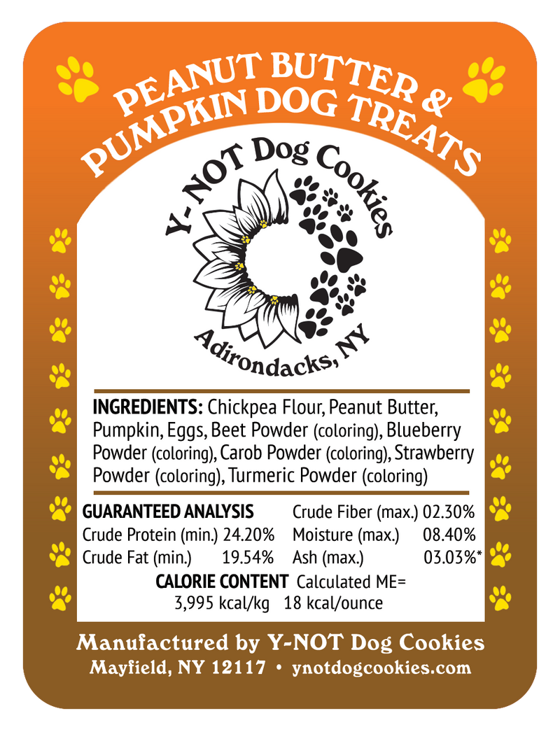 Peanut Butter & Pumpkin Dog Treats