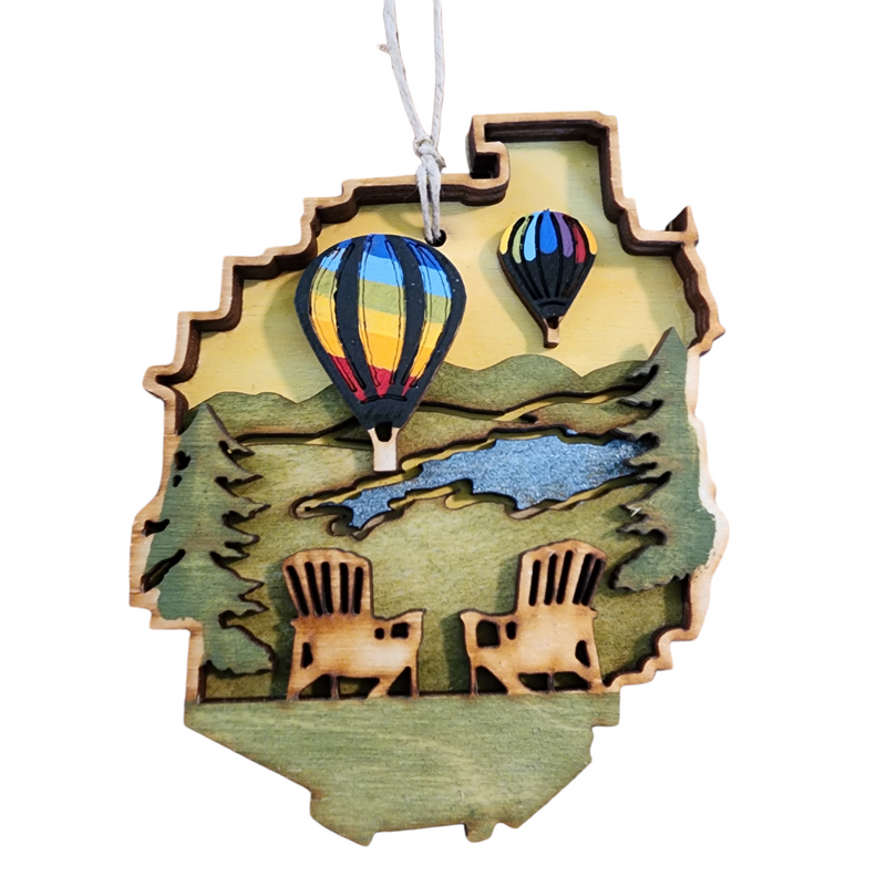 ADK Park with Hot Air Balloons Ornament