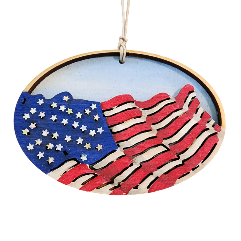 American Flag Ornament