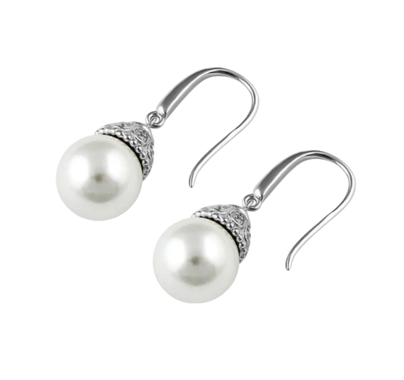 Pearl & CZ Earrings