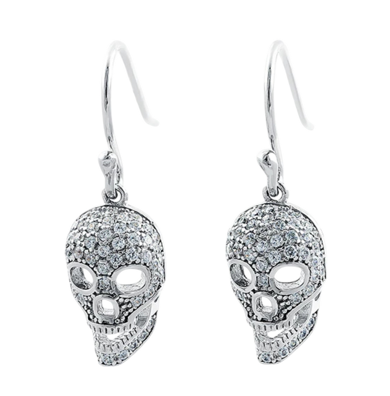 Skull CZ Earrings