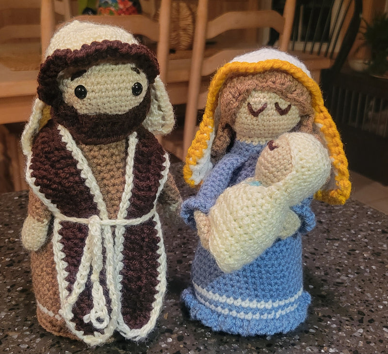 Crocheted Holy Family