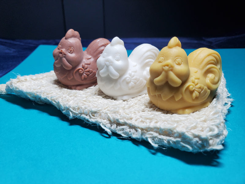 3 Chicken Shaped Soap