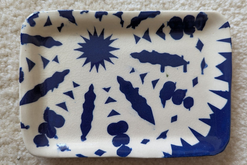 Blue Snowflake Tray