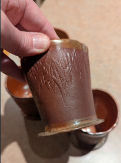 Wood-Fired Cups w/Tree Design