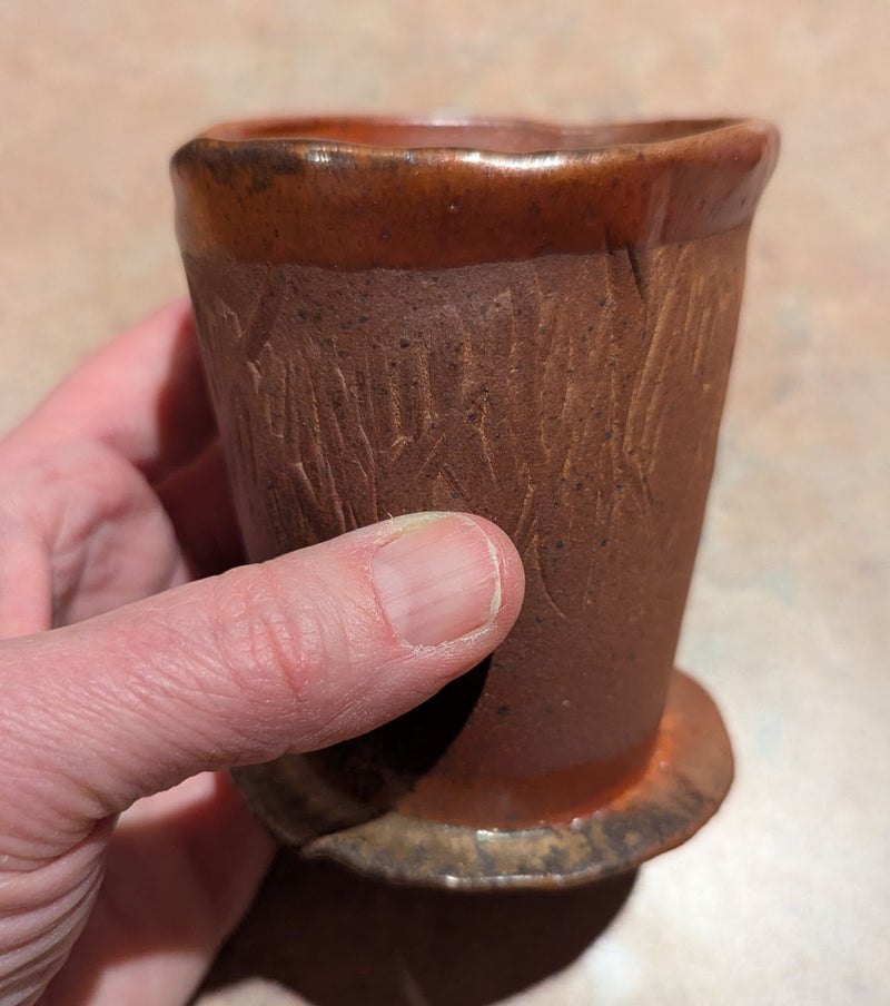 Wood-Fired Cups w/Tree Design