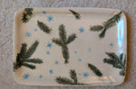 Evergreen & Snowflake Tray