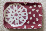 Red Snowflake Heart Tray