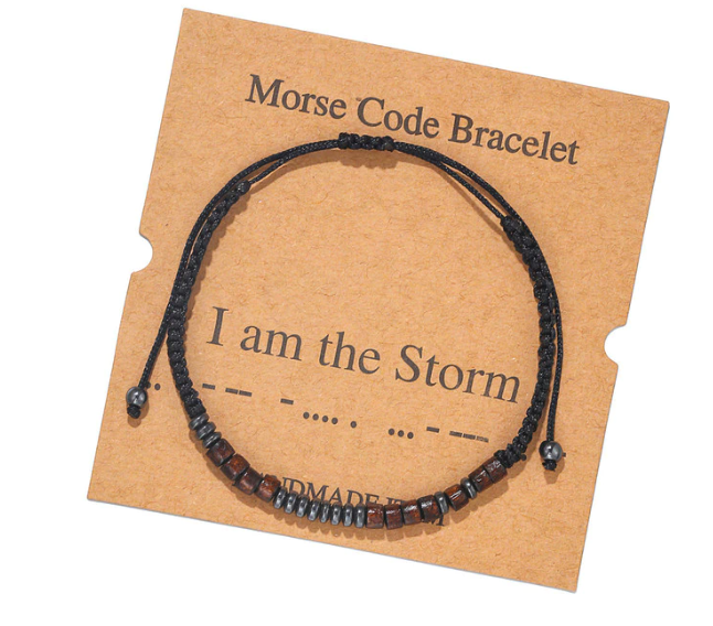 I Am The Storm Morse Code Bracelet – Life in the ADK