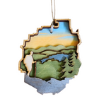 ADK Park with Hiker (summer) Ornament (m/f)